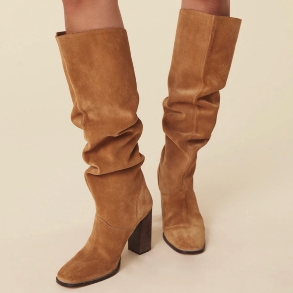SPELL Cha Cha Slouch Leather Boots Size 40 EU or 9 US